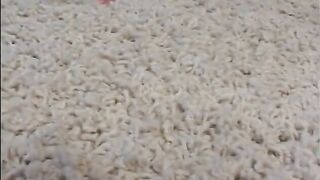 Youthful blond takes a hard ebony dong unfathomable down her mouth
