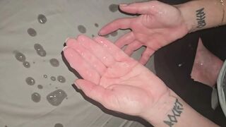 I can't control his large knobs spunk fountain and it spurts all over me