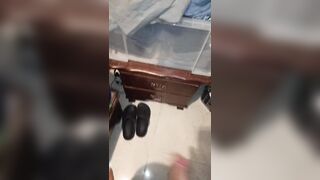 Shemale empties her balls