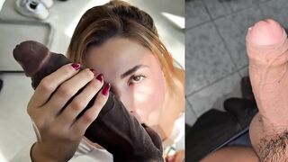Massive jock bangs my snatch and fills it with cum - MIKA LAFUENTE LARGE WANG REACTION
