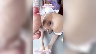 Smutty trans beauty cumming with a can of Soda up her butt - BONNIE NYMPHA