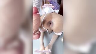 Smutty trans beauty cumming with a can of Soda up her butt - BONNIE NYMPHA