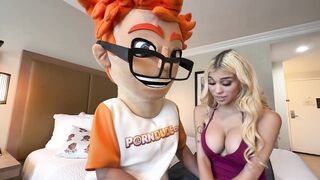 Lilith Grace and I turned a double booked room into stripped riding doggy style and enormous cum on face action