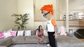Petite melons tattooed Sadie Schafer got her trimmed twat filled in standing doggy by me