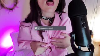 Mixing Oil and spit on my tits (ASMR)