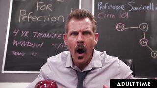 ADULT TIME - Wicked Small Squirter Rose Carter Splashes Her Soaked Twat On Teacher During Detention