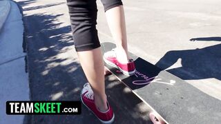 Skater Cutie Needs to Learn Her Place: Small Stepsister Erica Candfield
