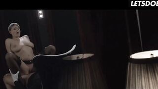 Riding the Masked Dude's Jock in Garter Strap and Heels, Grinding My Pussy Unfathomable