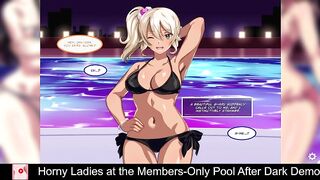 Concupiscent Ladies at the Members-Merely Pool After Darksome (Free Steam Demo Game) Adventure, Nudity, Simulation, Dating Sim, Manga, Cute, Visual Novel, 2D Platformer, 2D, Comic Book, Raunchy Content, Comedy, Story Rich, Choices Matter, Singleplayer