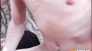 2 boys share their gals outside whilst having unfathomable anal bang