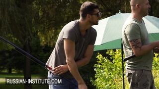 Mina Sauvage seduces 2 lads for a double penetration