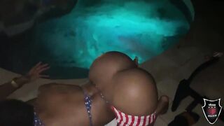 Yum The Boss Sucks Rome Major's BBC Poolside In Doggy Style Outdoors!
