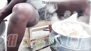 No panties on when cooking for my spouse in Benin