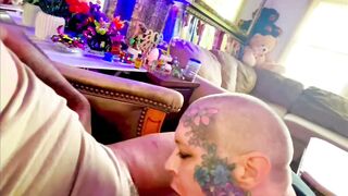 TS Diana Deelight swaps head and gets banged by her boyfriend Jrockstar82 on the bed
