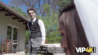 VIP4K. Charming eighteen-years old Hottie bangs with the Priest on her Wedding