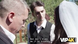 VIP4K. Charming eighteen-years old Hottie bangs with the Priest on her Wedding