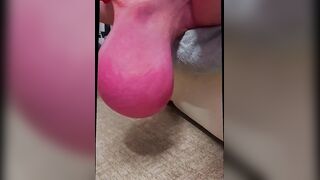 Large Balls Christmas Swing Times Real Shemale hentai Red Satin Gloves Real Balls Saline Futa Xmas Dad Teasing Ballstretching