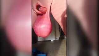 Giant Balls Dad Masturbating Saline Balls full of CUM Biggest Swinging Nuts Swing Real Life Futa Solo Music Compilation