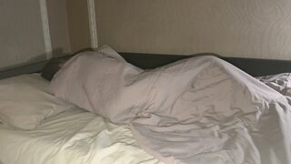 Sensitive evening sex, cum on her butt