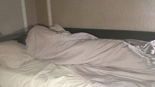 Sensitive evening sex, cum on her butt