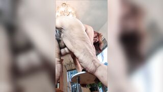 I truly enjoyed masturbating my shaggy snatch with my sex toy and my feet