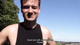 CZECH HUNTER - gave him some money for doing shove-ups and enjoyed the view, so I banged his butt