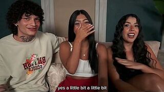 Stepson convinces his girlfriend and his stepmother to have a three-some - Lina Henao, Jordy Fabian & Veronica Montiel