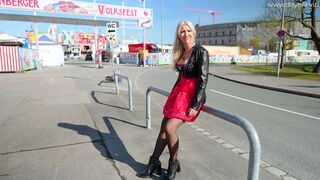 GERMAN mother I'd like to fuck in DIRNDL – Outdoor AO in ALL HOLES banged + MEGA FACIAL