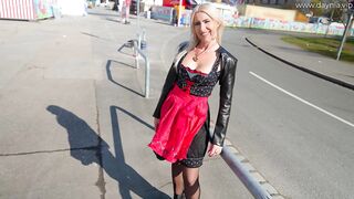 GERMAN mother I'd like to fuck in DIRNDL – Outdoor AO in ALL HOLES banged + MEGA FACIAL