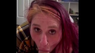 Slut is paid to let an grandad to take a biggest load on her face after being screwed