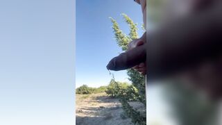 Deddi Culoo Pissing in the wild in the bush all stripped penis unleash large flux