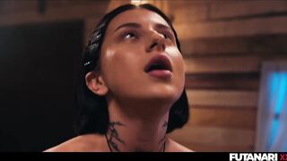 Brunette hair Shemale hentai Jizz flow Black - Sarah Heizel