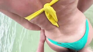 A brazen anal creampie in front of everybody
