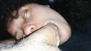 BOTTOM VIEW POV: Crazy Throat Skill Session Until Overflowing Cum Finish?????