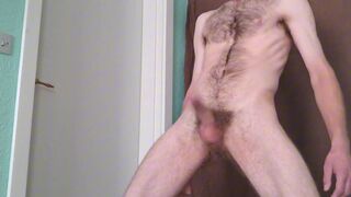 Swinging my dong around and showing it up close and ends with a hands free jizz flow.
