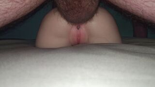 Filling up my fresh toy solo boy ejaculation pocket cunt creampie
