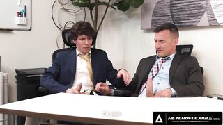 HETEROFLEXIBLE - Derek Kage Bangs Coworker Cristiano After Caught Jerking Off - ENGLISH SUBTITLES