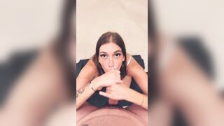Julia gives one of her superlatively good blowjobs and gets banged hard and coarse with a worthy facial at the end