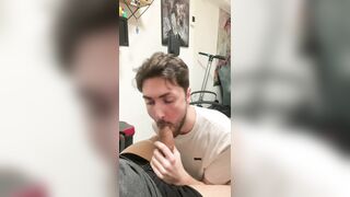 sucking my latin ally shlong and making him cum