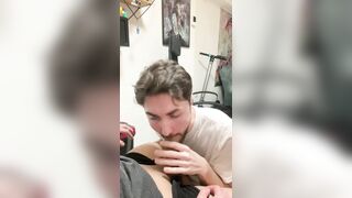 sucking my latin ally shlong and making him cum