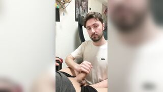 sucking my latin ally shlong and making him cum