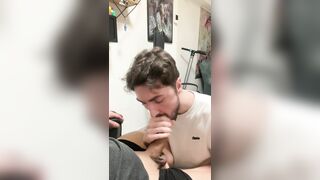 sucking my latin ally shlong and making him cum