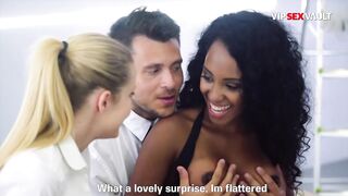 Curvy Black Groans as Golden-haired Films Herself Tongue-Screwing Her Vagina