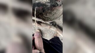 The hunk plays firefighter with his pantyhose - public stroking ✊?