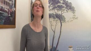 Charming large boobed french blond analyzed n jizzed on bazookas