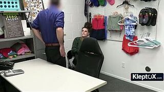 Office Security Scores Blow job From Busted Thief