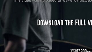 Concupiscent large booty teen step daughter punished and railed by large weenie older step dad