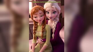 Anna is enjoying large white rod FROZEN disney sex