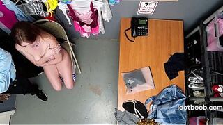 Busted Redhead Shoplifter Gets Thorough Office Search