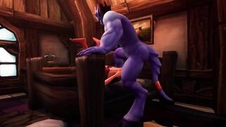 Hawt Elf Gets Large Blue Cock - Warcraft Parody